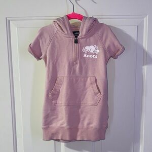 Roots Light Pink Toddler Hoodie Dress